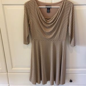 Cream and black dress